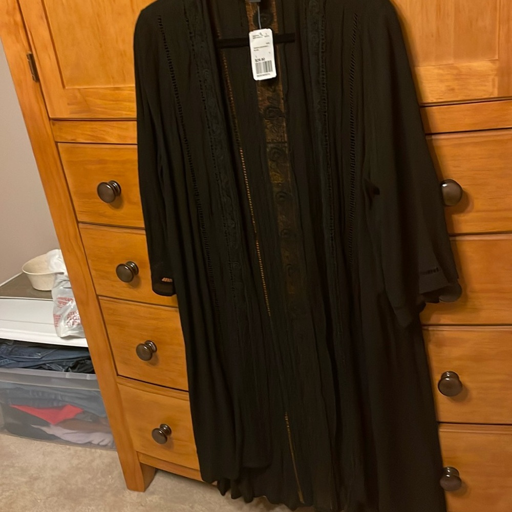NWT Forever 21 Black Long Kimono